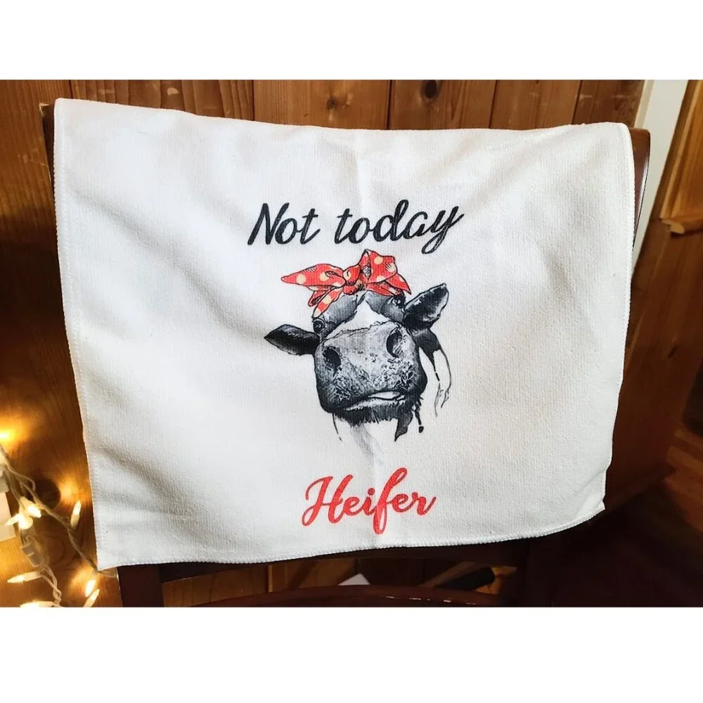 Farmhouse Kitchen Towels Set Cow Decor Country Cottage Decoration Dish Cloths